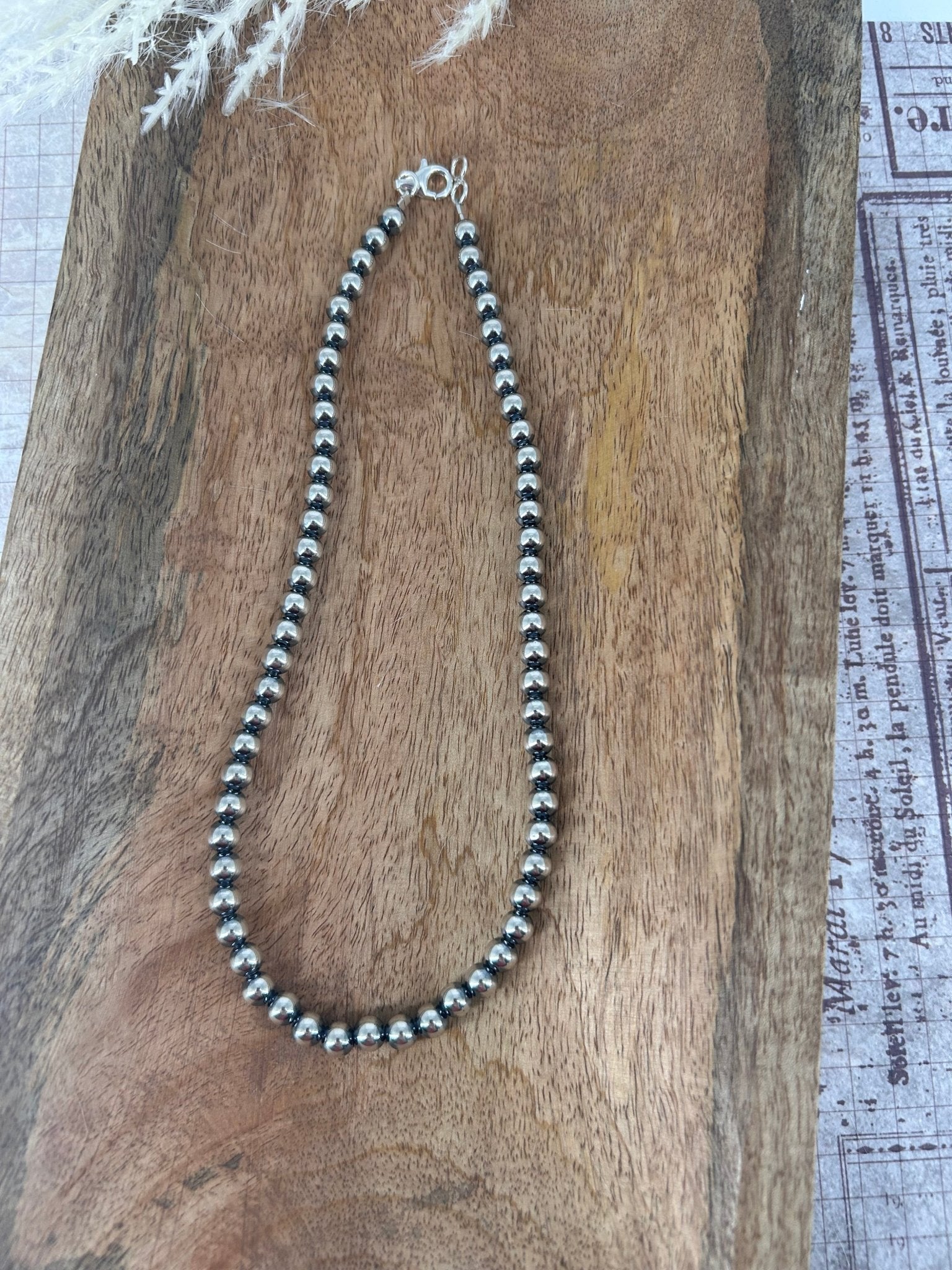 Sterling Pearls 16" Necklace 6mm Hand Strung - Turquoise Sunset!