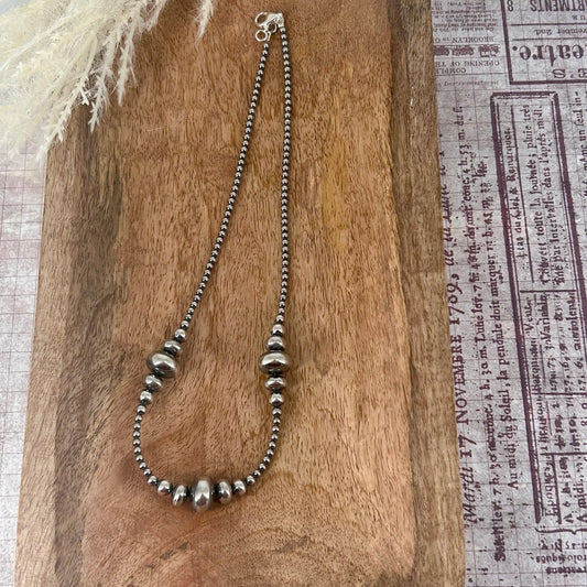Sterling Pearls 18" Necklace 3mm - 14mm Transition Rondelle - Turquoise Sunset!