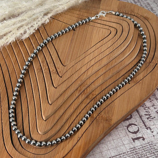 Sterling Pearls 18" Necklace 5mm Hand Strung - Turquoise Sunset!