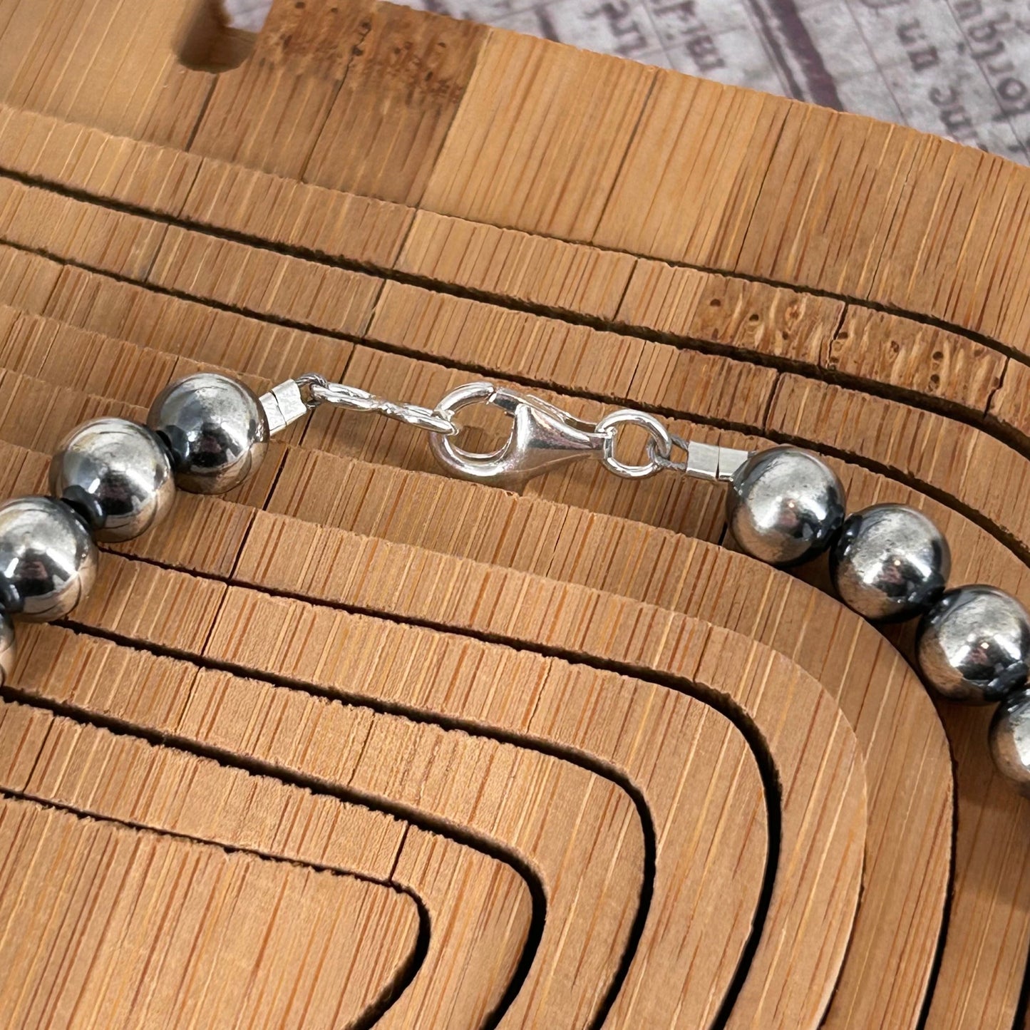 Sterling Pearls 18" Necklace 8mm Hand Strung - Turquoise Sunset!