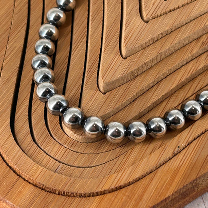 Sterling Pearls 18" Necklace 8mm Hand Strung - Turquoise Sunset!