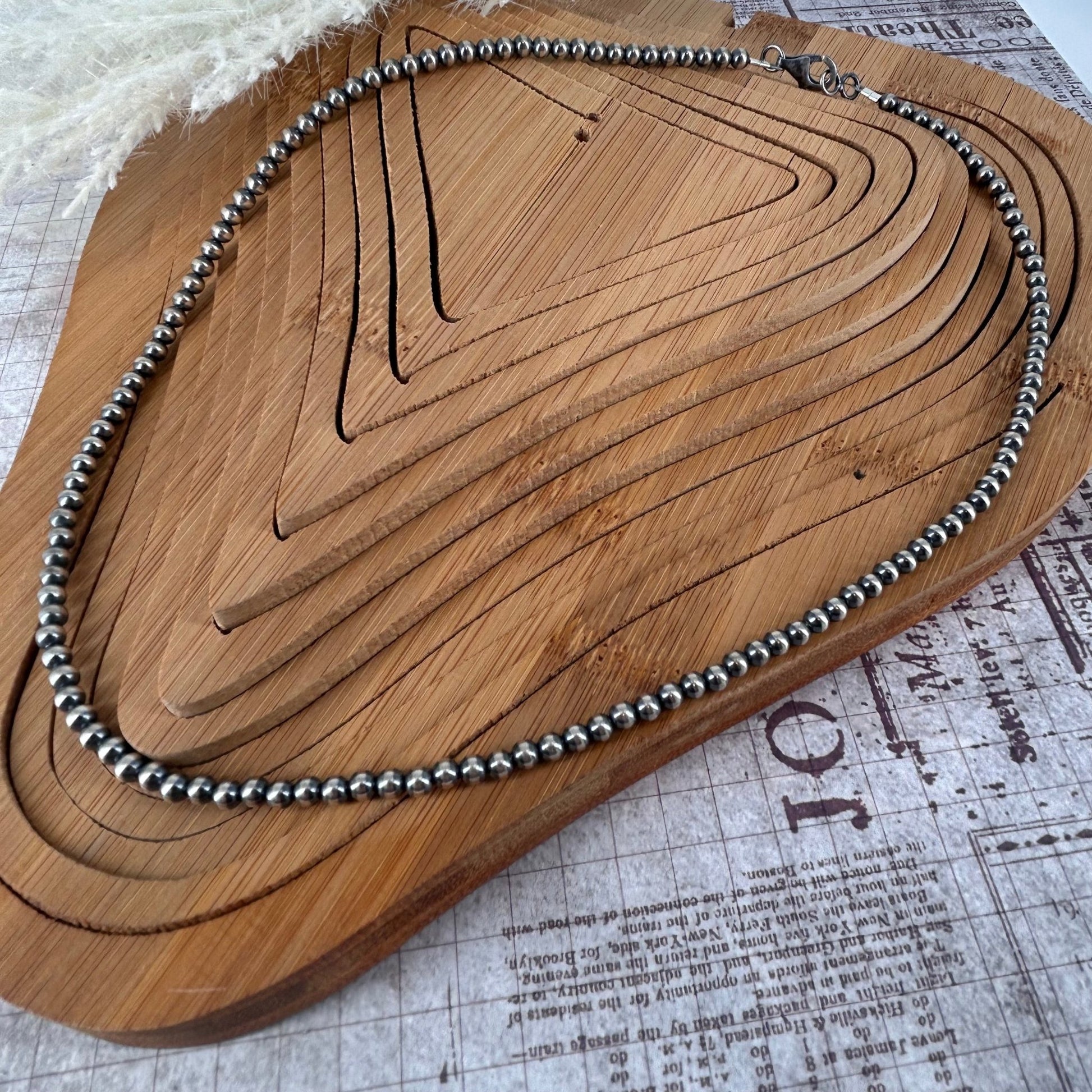 Sterling Pearls 20" Necklace 4mm Hand Strung - Turquoise Sunset!