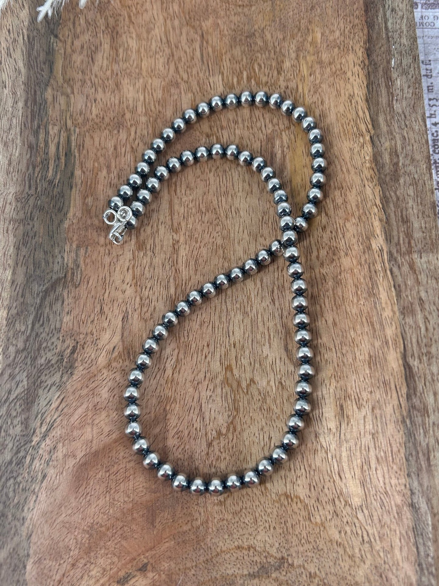 Sterling Pearls 20" Necklace 6mm Hand Strung - Turquoise Sunset!