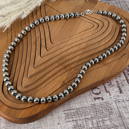 Sterling Pearls 20" Necklace 8mm Hand Strung - Turquoise Sunset!