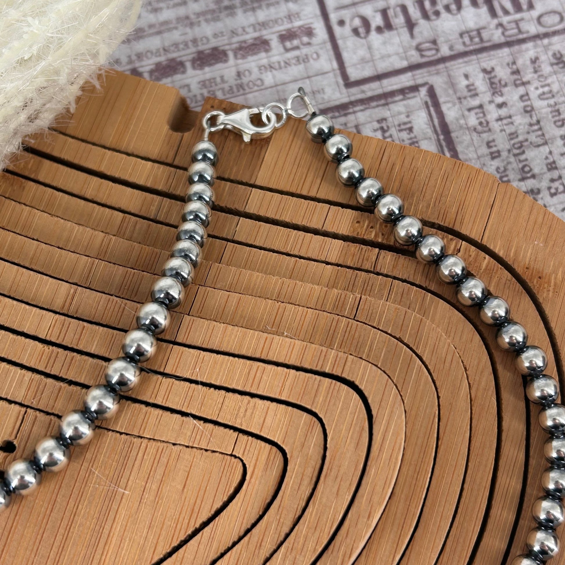 Sterling Pearls 24" Necklace 6mm Hand Strung - Turquoise Sunset!